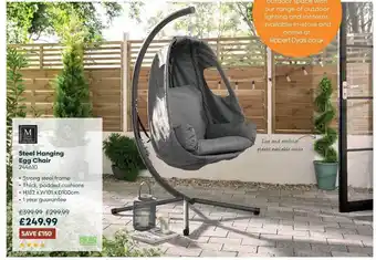 Robert Dyas Steel Hanging Egg Chair offer