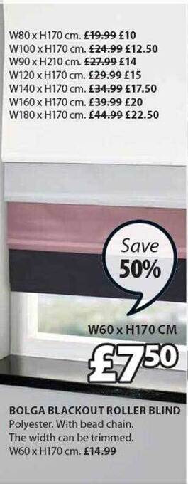 JYSK Bolga Blackout Roller Blind offer