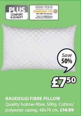 JYSK Raudeggi Fibre Pillow offer