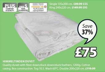 JYSK Himmeltinden Duvet offer