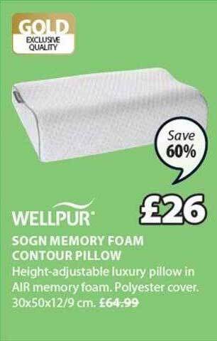 JYSK Sogn Memory Foam Contour Pillow offer