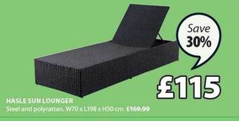 JYSK Hasle Sun Lounger offer