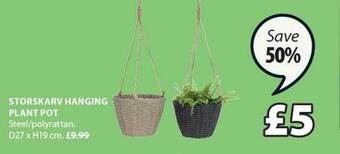 JYSK Storskarv Hanging Plant Pot offer