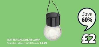 JYSK Nattergal Solar Lamp offer