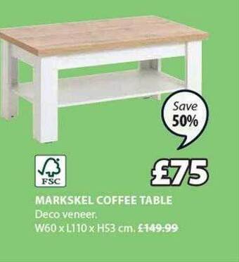 JYSK Markskel Coffee Table offer