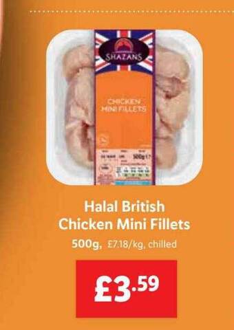 Lidl Halal British Chicken Mini Fillets offer