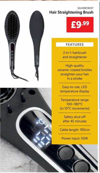 Lidl Hair Straightening Brush offer