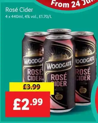 Lidl Rosé Cider offer