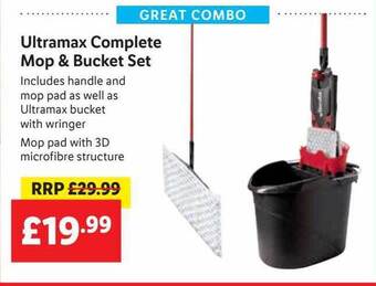 Lidl Ultramax Complete Mop & Bucket Set offer