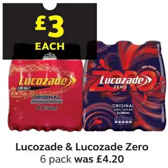 SuperValu Lucozade & Lucozade Zero 6 Pack offer
