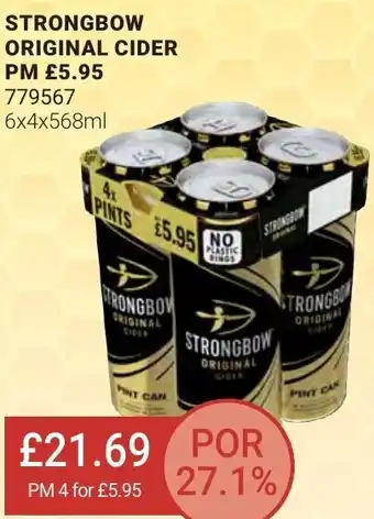 Bestway Strongbow Original Cider PM £5.95 779567 6x4x568ml offer