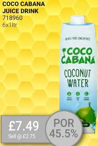 Bestway Coco Cabana Juice Drink 718960 6x1ltr offer