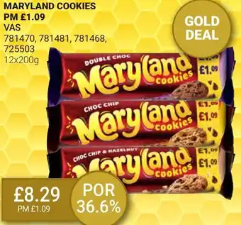 Bestway Maryland Cookies PM £1.09 VAS 781470,781481,781468,725503 12x200g offer