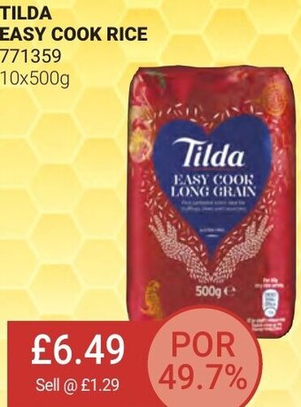 Bestway Tilda Easy Cook Rice 771359 10x500g offer