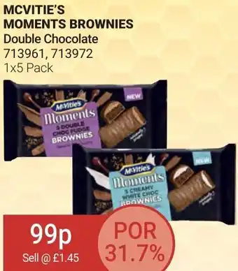 Bestway Mcvitie's Moments Brownies Double Chocolate 713961,713972 1x5 Pack offer