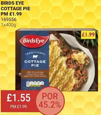 Bestway Birds Eye Cottage Pie PM £1.99 1x400g offer