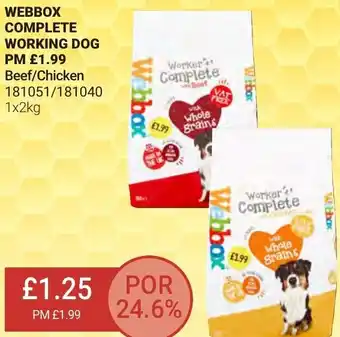 Bestway Webbox Complete Working Dog PM £1.99 1x2kg offer