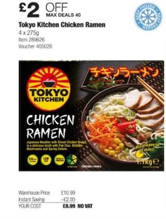 Costco Tokyo Kitchen Chicken Ramen offer