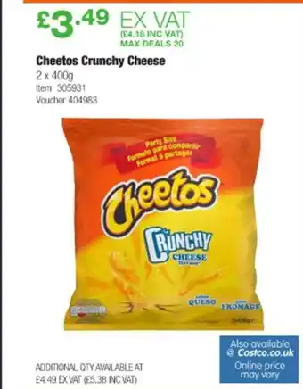 Costco Chettos Crunchy Cheese offer