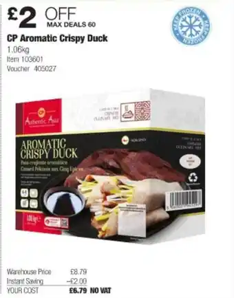 Costco Cp Aromatic Crispy Duck offer