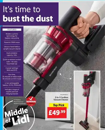 Lidl 2in1 Cordless Vacuum Cleaner offer