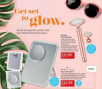 Aldi Vibrating Sculpting Roller, Glow And Go Mirror offer