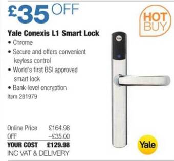 Costco Yale Conexis L1 Smart Lock offer