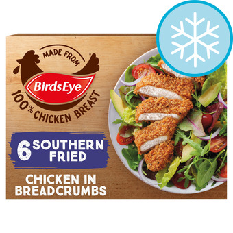 Tesco Birds Eye 6 Southern Fried Chicken In Breadcrumbs 540G offer