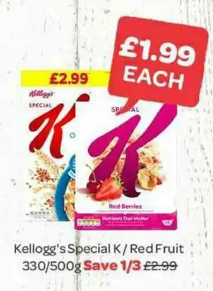 Spar Kellogg's Special K - Red Fruit offer