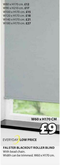 JYSK Falster Blackout Roller Blind offer
