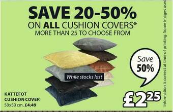 JYSK Kattefot Cushion Cover offer