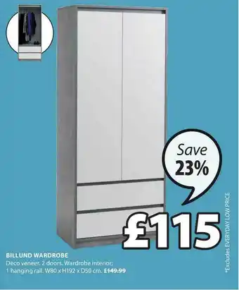 JYSK Bilund Wardrobe offer