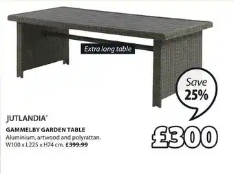 JYSK Gammelby Garden Table offer