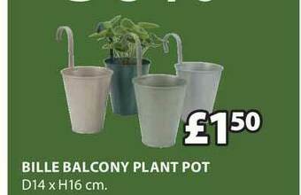 JYSK Bille Balcony Plant Pot offer