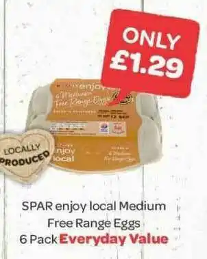 Spar Spar Enjoy Local Medium Free Range Eggs offer