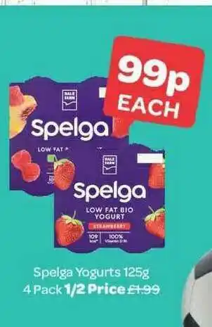 Spar Spelga Yogurts 125g offer