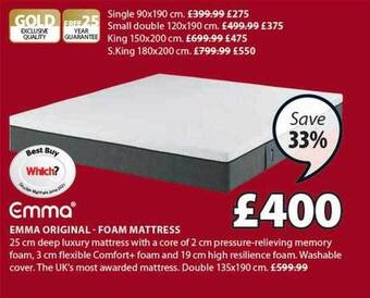 JYSK Emma Original Foam Mattress offer