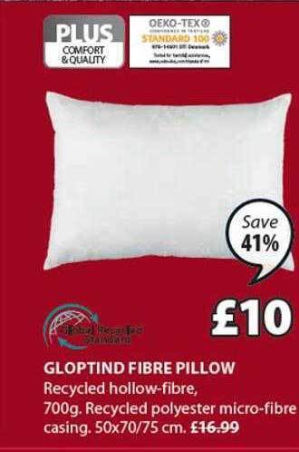 JYSK Gloptind Fibre Pillow offer