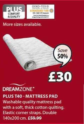 JYSK Plus T40 Mattress Pad offer