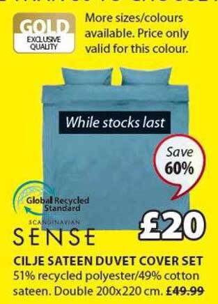Cilje Sateen Duvet Cover Set