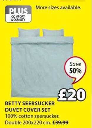 JYSK Betty Seersucker Duvet Cover Set offer