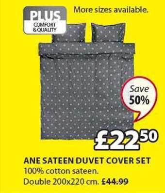 JYSK Ane Sateen Duvet Cover Set offer