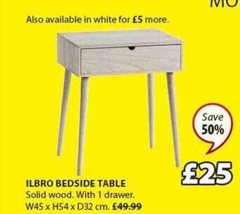 JYSK Ilbro Bedside Table offer