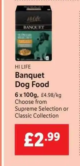 Lidl Banquet Dog Food offer