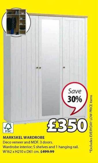 JYSK Markskel Wardrobe offer