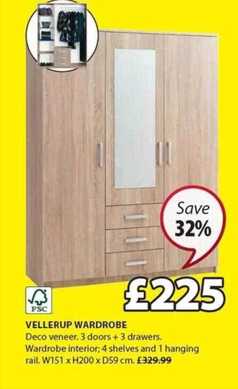 JYSK Vellerup Wardrobe offer