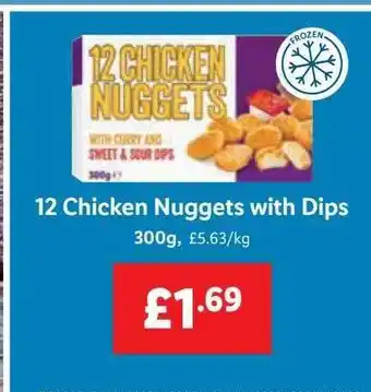 Lidl 12 Chicken Nuggets With Dips offer