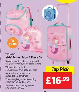 Lidl Kids' Travel Set 3 Piece Set offer