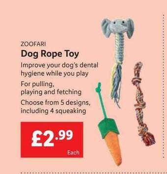 Lidl Dog Rope Toy offer