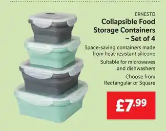 Lidl Collapsible Food Storage Containers Set Of 4 offer